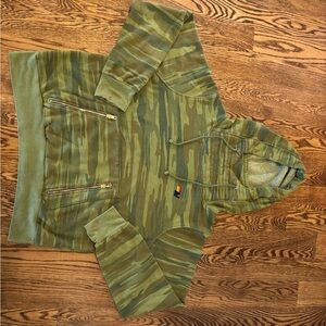 Aviator Nation Green Camouflage Hoodie